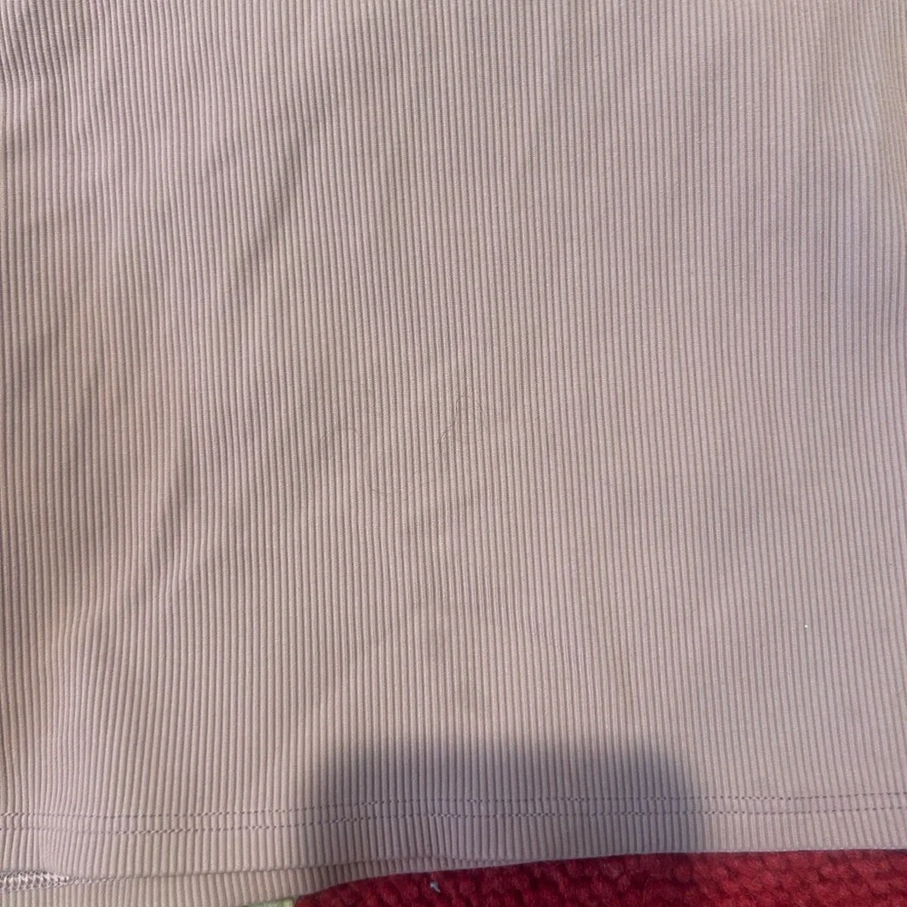 Athleta Powervita Ribbed Twist Back Tank Top Cropped Spaghetti Straps Pink M
